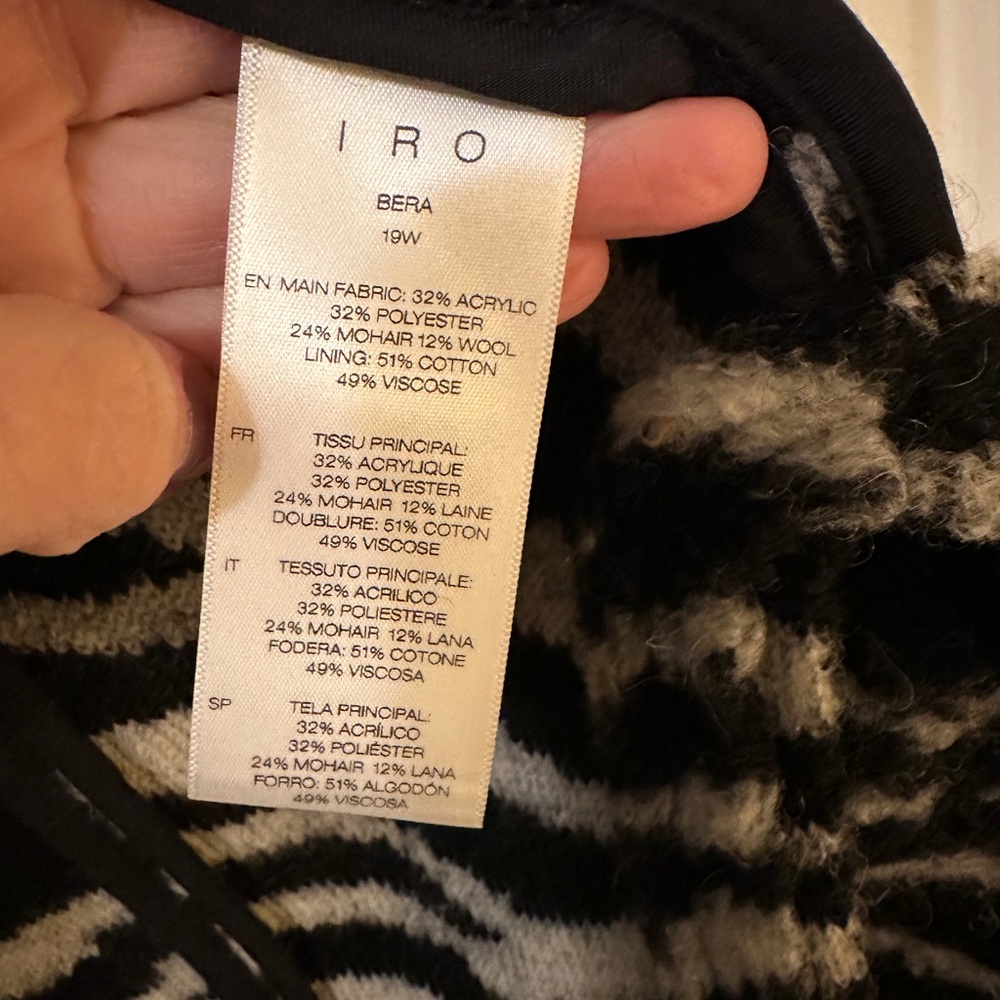 Iro Zebra Striped Patterned Jacket - image 3